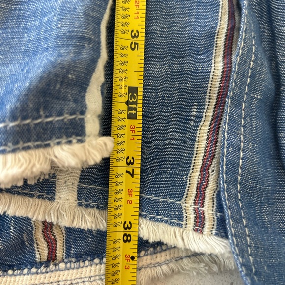 Anthropologie Pilcro Linen Stripe Dress size 14 Cotton Linen - Picture 12 of 12